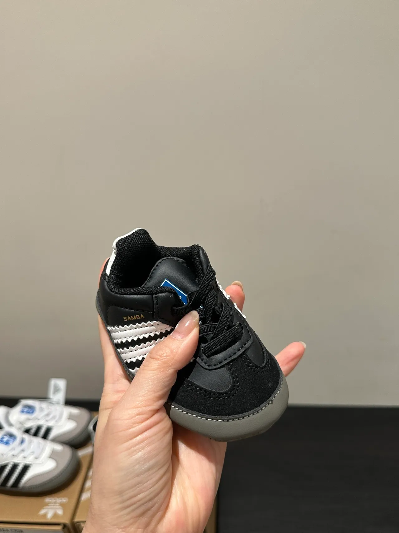 Adidas Samba Black Gray Low-Top Suede-and-Textile Upper Lifestyle Sneakers 23