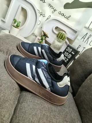 Adidas Samba أزرق بحري مبطنة سليب أون أسلوب حياة رياضية 7