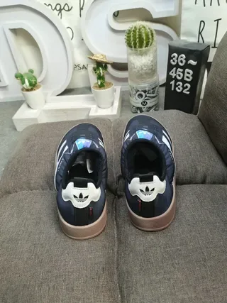 Adidas Samba أزرق بحري مبطنة سليب أون أسلوب حياة رياضية 8