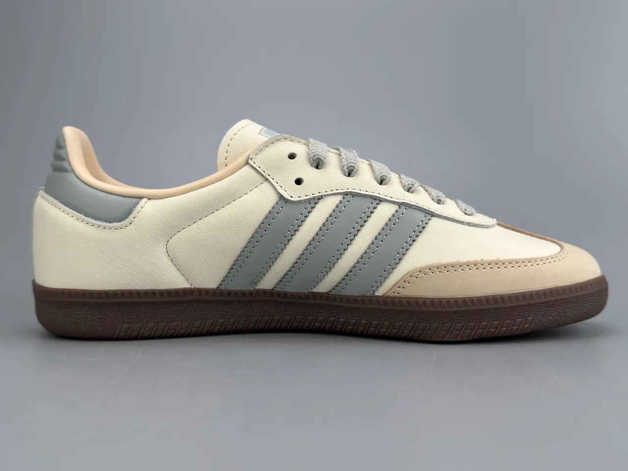 Adidas Samba Off-White and Gray Lifestyle Sneakers 10