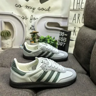 Adidas Samba Off-White و Green حذاء أسلوب حياة