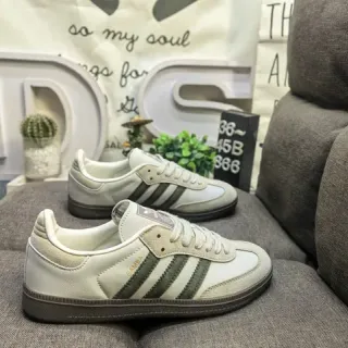 Adidas Samba Off-White و أخضر زيتوني أحذية أسلوب الحياة