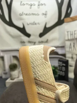 Adidas Samba OG Beige Woven Lifestyle Sneakers 3