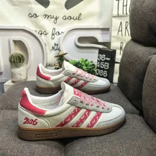 Adidas Samba OG Off-White Pink Red أحذية رياضية نمط حياة