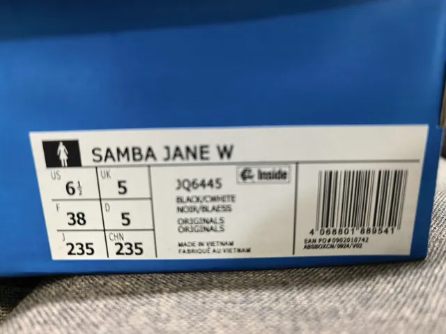 Adidas Samba Sapatos Mary Jane Rosa Bege Sem Cadarço com Tirante Velcro 2