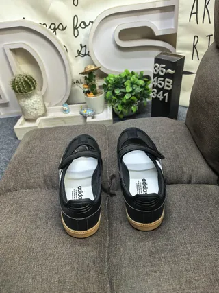 Adidas Samba Sapatos Mary Jane Rosa Bege Sem Cadarço com Tirante Velcro 8