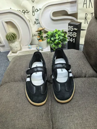 Adidas Samba Sapatos Mary Jane Rosa Bege Sem Cadarço com Tirante Velcro 10