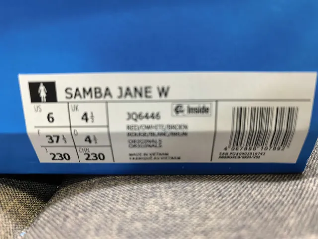 Adidas Samba Sapatos Mary Jane Rosa Bege Sem Cadarço com Tirante Velcro 22