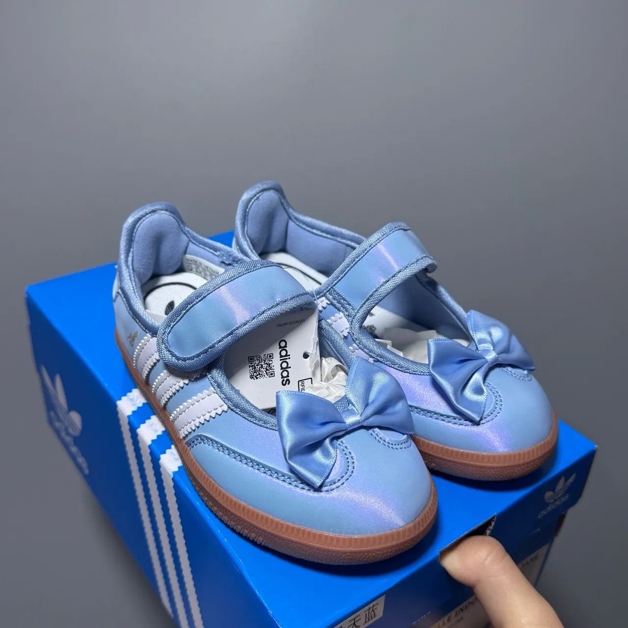 Adidas Samba Chaussures Mary Jane Rose Blanc Sans Lacets Velcro Strap 19