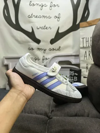 Adidas Samba Blanc et Violet Chaussures Lifestyle 5