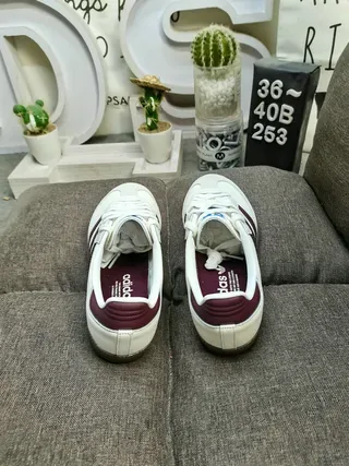 Adidas Samba White and Tan Lifestyle Sneakers 8