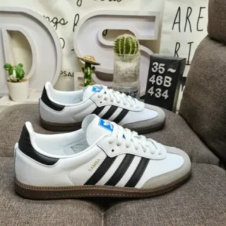 Adidas Samba أبيض أسود جوم لايف ستايل سنيكرز