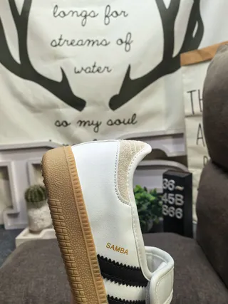 Adidas Samba Blanc Noir Gum Chaussures Lifestyle 3