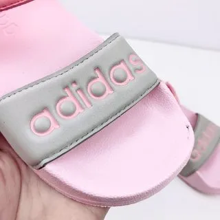 Adidas ساندال سلايد وردي رمادي أطفال كاجوال ساندال 23