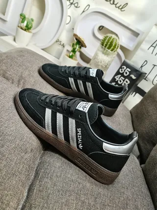 Adidas Spezial Zapatillas Lifestyle de Ante Negro y Plata 7