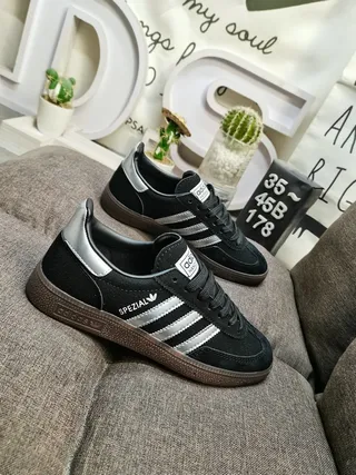 Adidas Spezial Zapatillas Lifestyle de Ante Negro y Plata 9