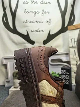 Adidas Spezial Tênis Lifestyle Marrom E Creme Brogue-Perfurado 3