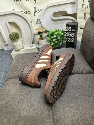 Adidas Spezial Tênis Lifestyle Marrom E Creme Brogue-Perfurado 6