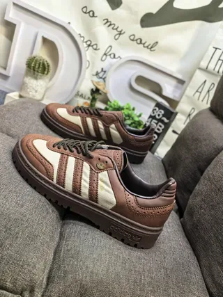 Adidas Spezial Tênis Lifestyle Marrom E Creme Brogue-Perfurado 7