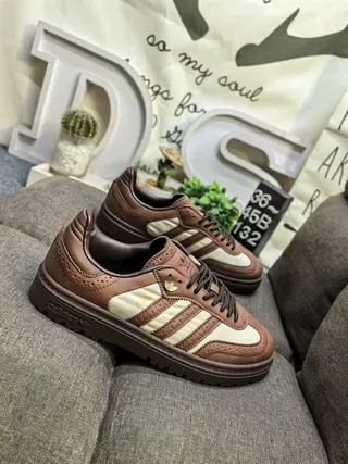 Adidas Spezial Tênis Lifestyle Marrom E Creme Brogue-Perfurado 9