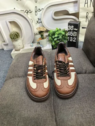 Adidas Spezial Tênis Lifestyle Marrom E Creme Brogue-Perfurado 10