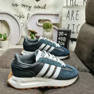 Adidas Spezial بحري رمادي أبيض خطوط حذاء رياضي لايف ستايل
