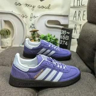 أديداس Spezial بنفسجي جلد ناعم حذاء رياضي أسلوب حياة