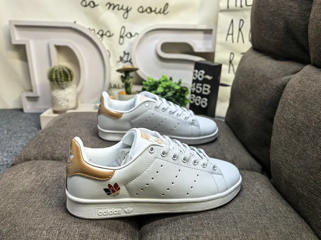 Adidas Stan Smith White and Pink Lifestyle Sneakers 11