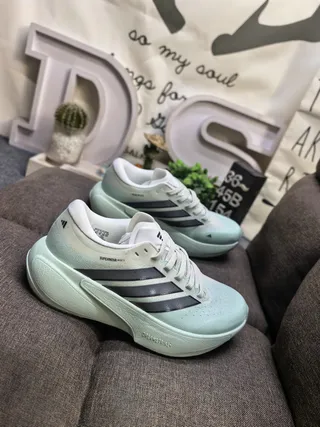 Adidas Supernova Green Gray Silhueta Leve Painel Lateral de Três Listras Tênis de Corrida 9