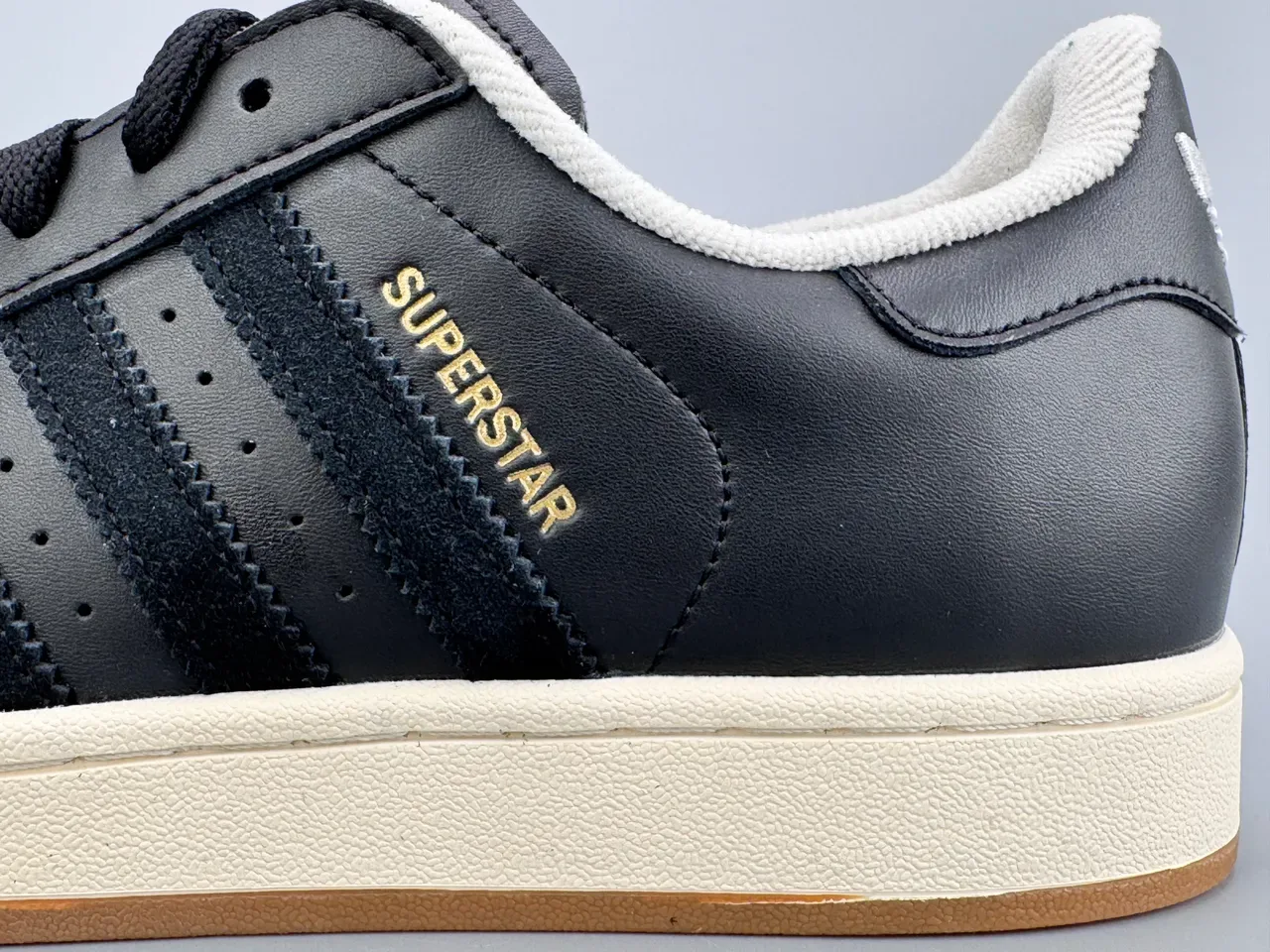 Adidas Superstar Tênis Lifestyle Preto e Creme 5