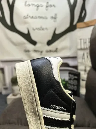 Adidas Superstar Black and White Lifestyle Sneakers 3