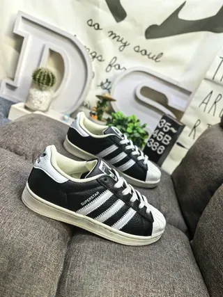 Adidas Superstar Black and White Lifestyle Sneakers 9