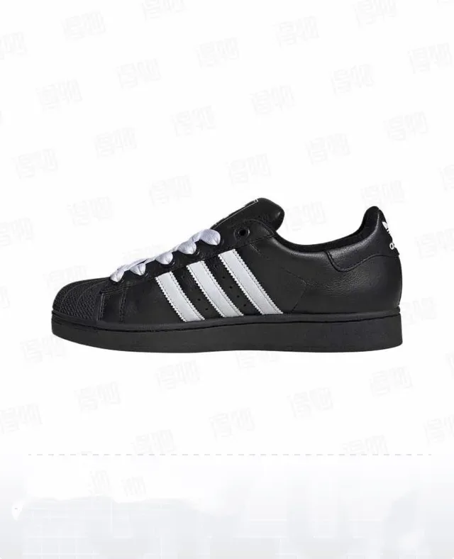 Adidas Superstar II أحذية رياضية أسود وأبيض للأسلوب الحياتي 2