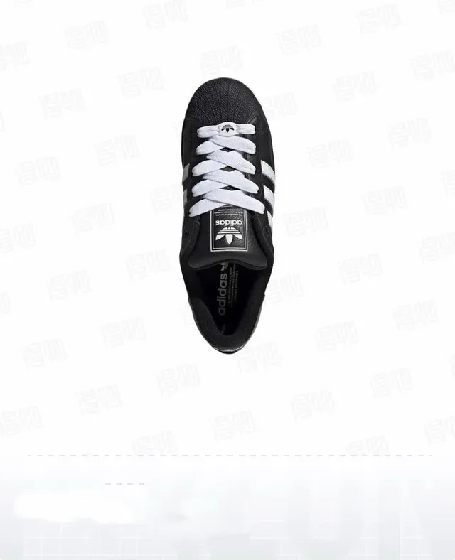 Adidas Superstar II أحذية رياضية أسود وأبيض للأسلوب الحياتي 4