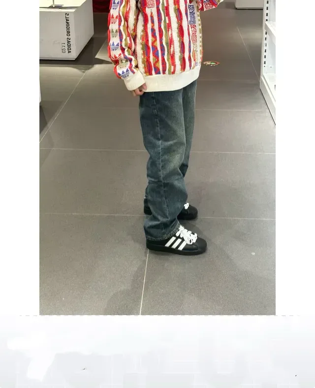 Adidas Superstar II أحذية رياضية أسود وأبيض للأسلوب الحياتي 8