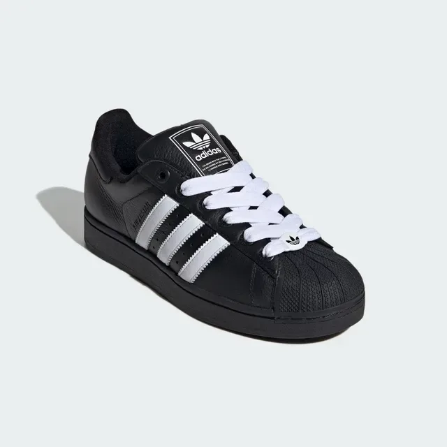 Adidas Superstar II أحذية رياضية أسود وأبيض للأسلوب الحياتي 9