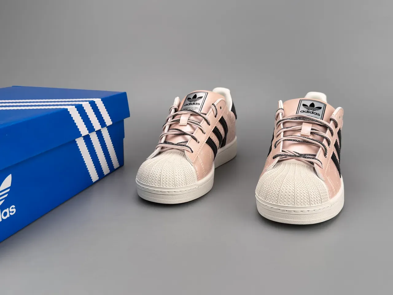 Adidas Superstar Metallic Star-Embossed Rose Gold Lifestyle Sneakers 3