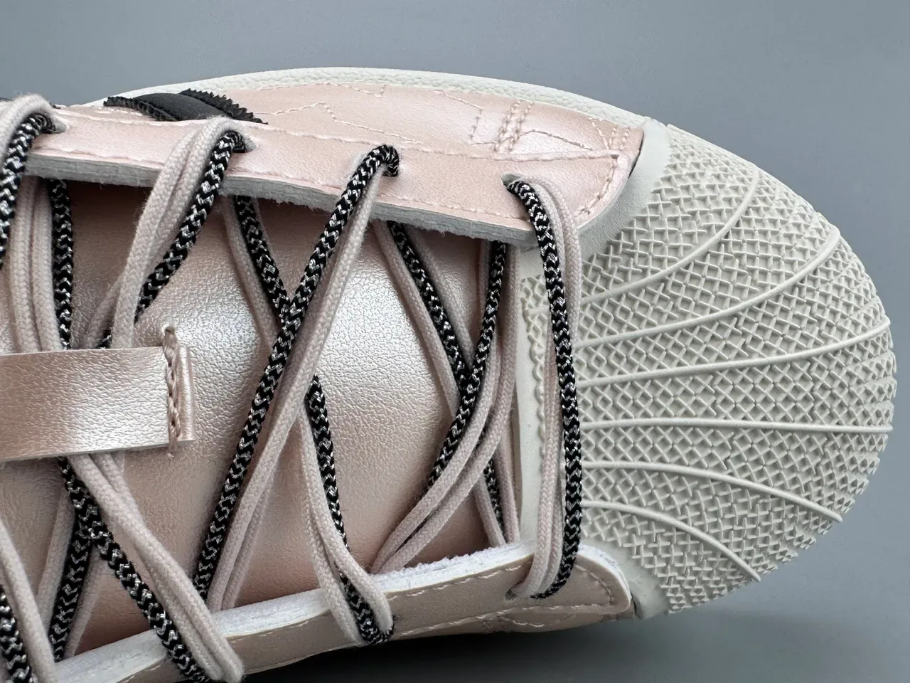 Adidas Superstar Metallic Star-Embossed Rose Gold Lifestyle Sneakers 4
