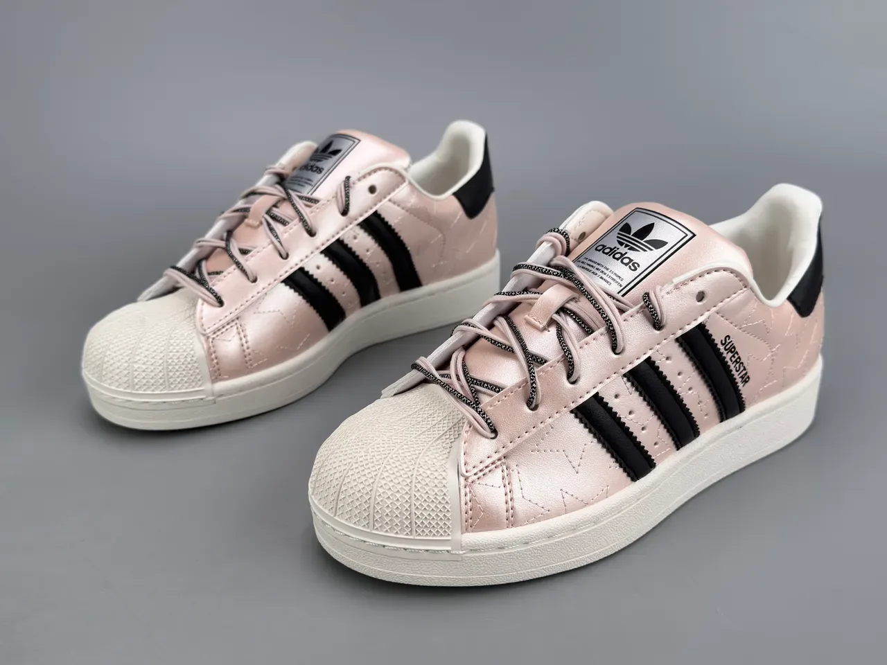 Adidas Superstar Metallic Star-Embossed Rose Gold Lifestyle Sneakers 7