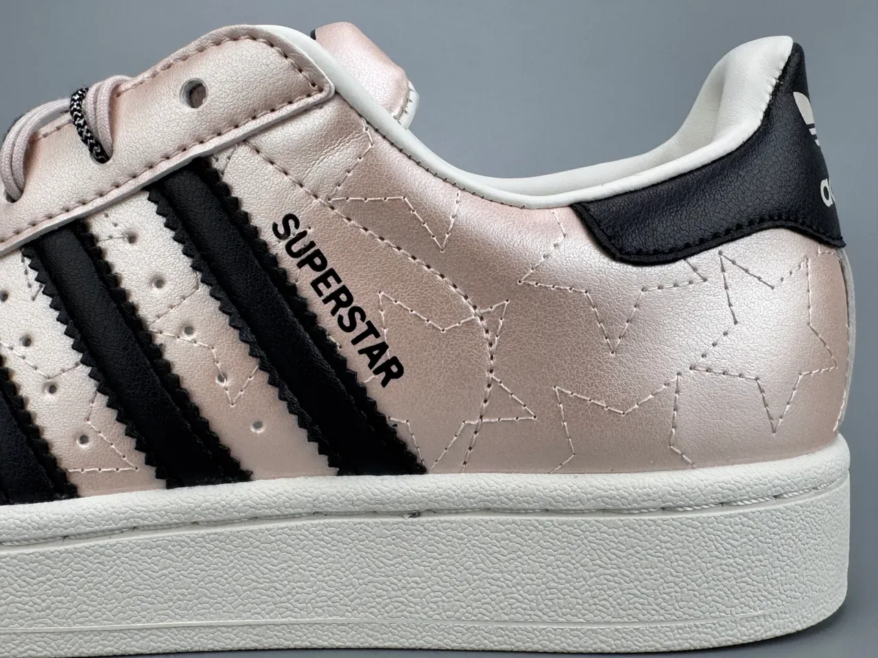 Adidas Superstar Metallic Star-Embossed Rose Gold Lifestyle Sneakers 9