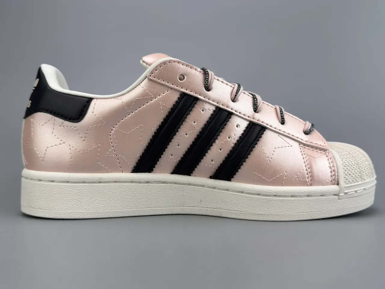 Adidas Superstar Metallic Star-Embossed Rose Gold Lifestyle Sneakers 10
