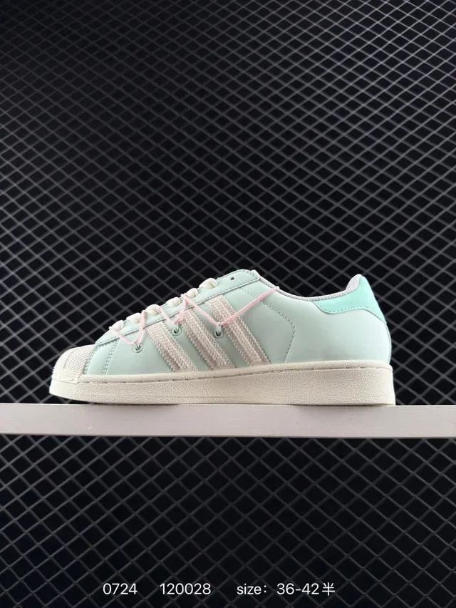 Adidas Superstar zapatillas lifestyle verde menta y rosa 3