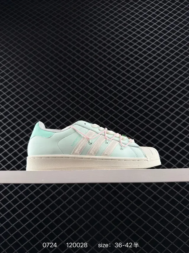 Adidas Superstar zapatillas lifestyle verde menta y rosa 4