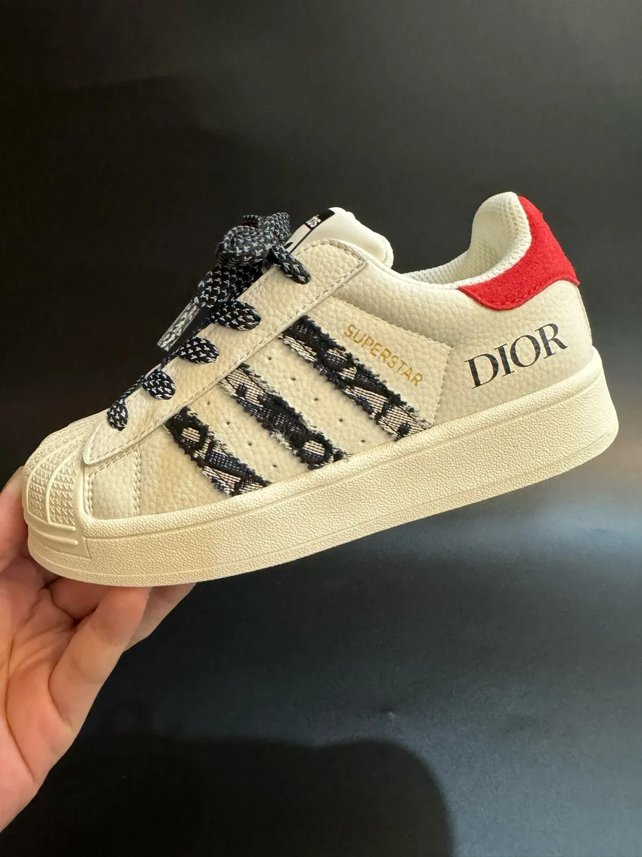 Adidas Superstar Off-White Black Lifestyle Sneakers 8