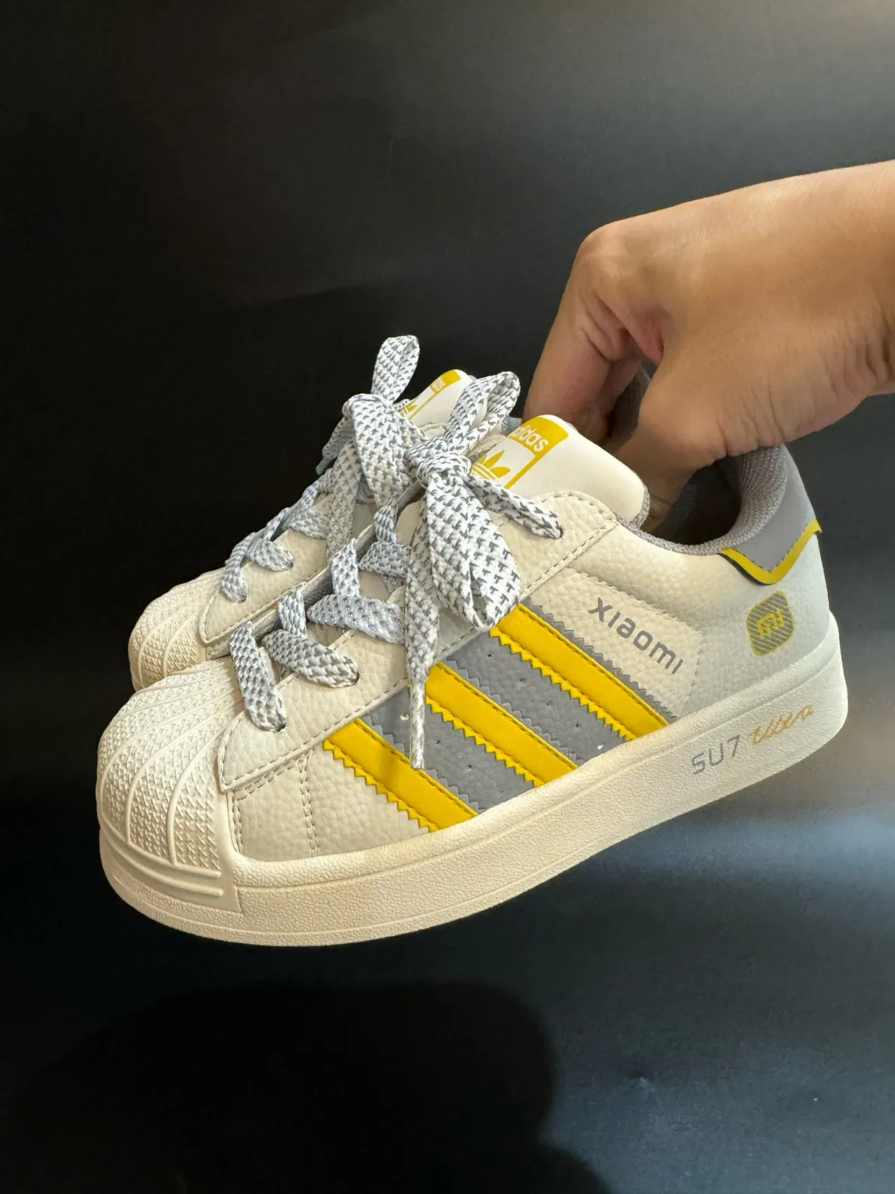 Adidas Superstar Off-White Black Lifestyle Sneakers 9
