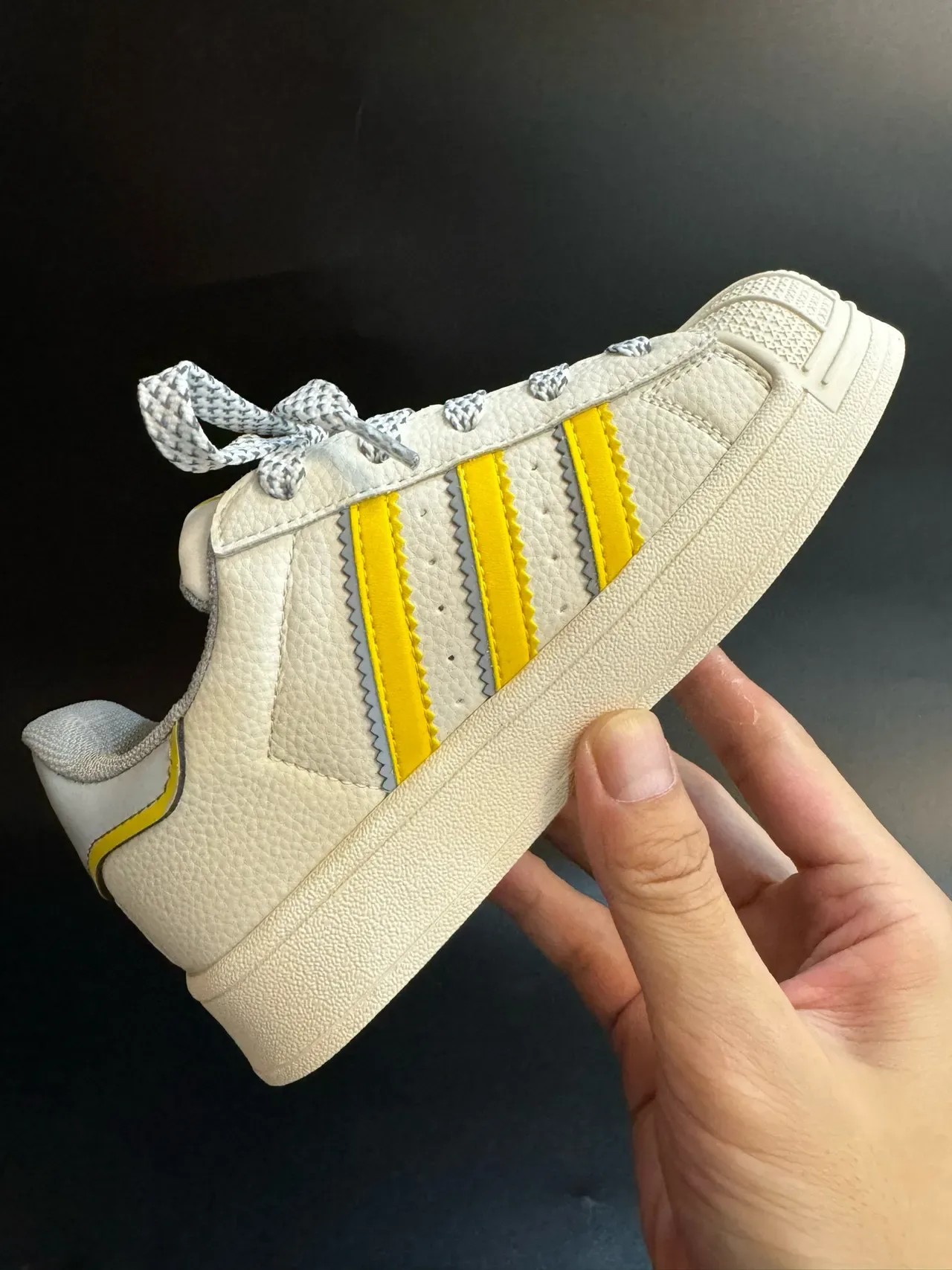 Adidas Superstar Off-White Black Lifestyle Sneakers 12