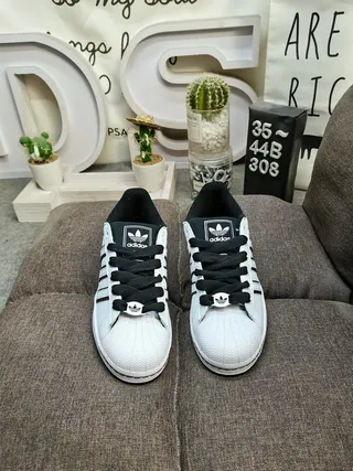 Adidas Superstar White and Black Lifestyle Sneakers 10