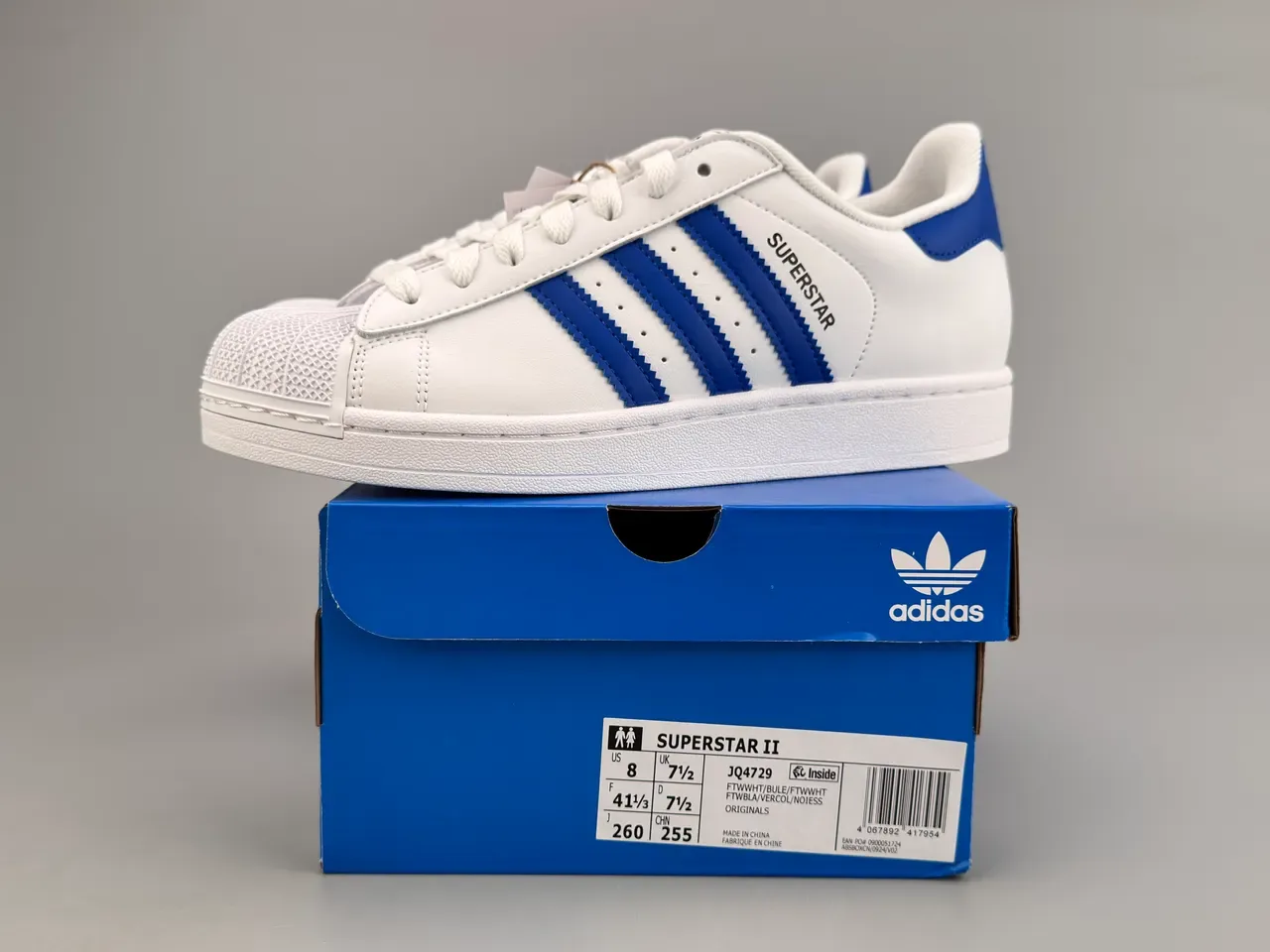 Adidas Superstar Zapatillas Lifestyle Blanco y Azul Real 2