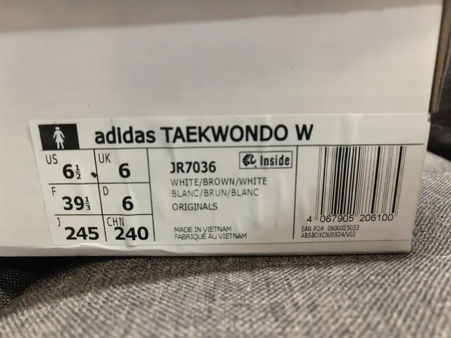 Adidas Chaussures de football intérieur blanc marron sans lacets sangle Velcro capuchon orteil matelassé 2