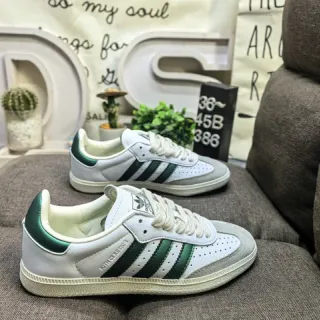 Adidas أبيض أخضر لوتوب بيرفوريتد تو لايف ستايل سنيكرز